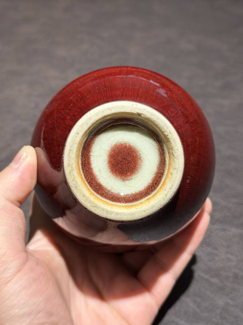 清 郎红釉小瓶 - 图12