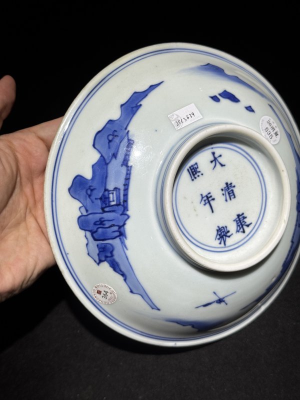 清康熙 青花“张生赶考”盘 - 图10