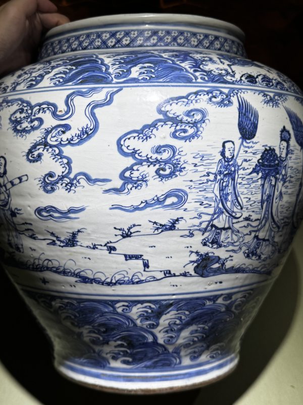 明正统 青花“西王母祝寿”、“三清对弈”、“八仙过海”图大罐 - 图10