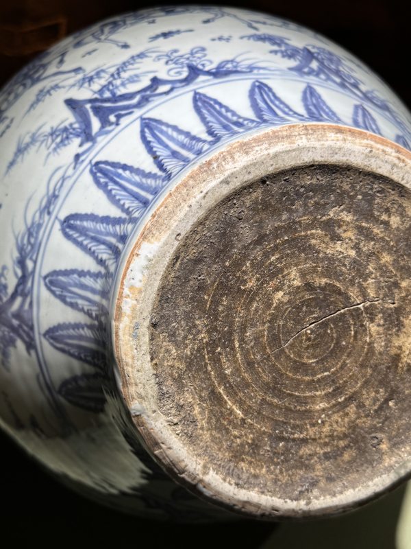 明景泰 青花携琴访友图大罐 - 图21