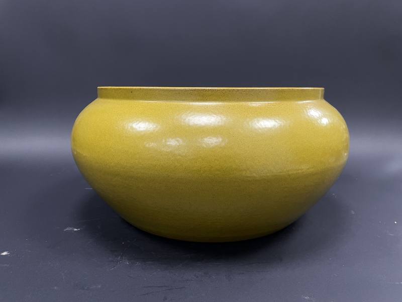 清乾隆 茶叶末釉大缸 - 图3