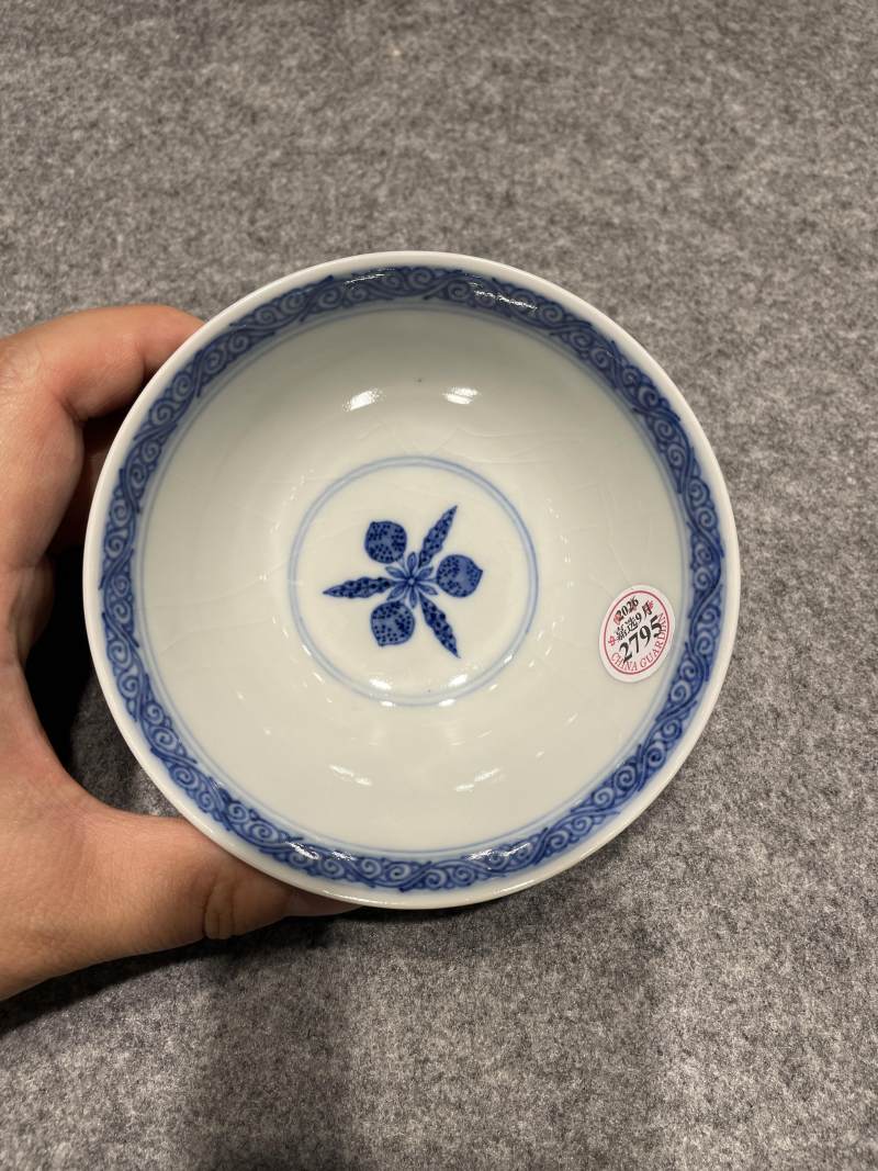 清光绪 青花三多纹碗 - 图5