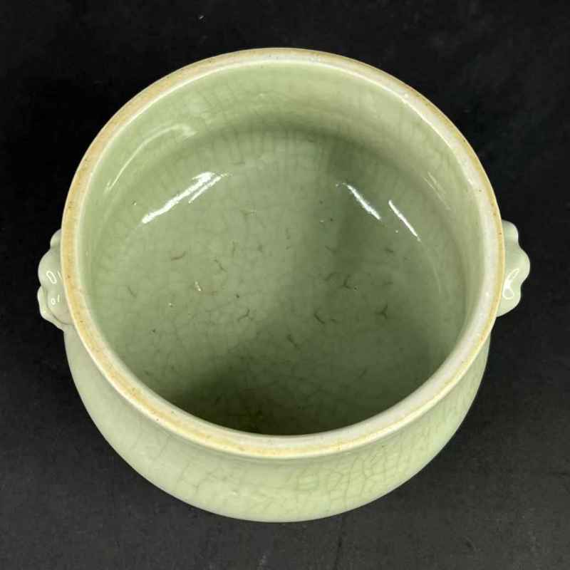 清雍正 郎窑绿耳炉 - 图23