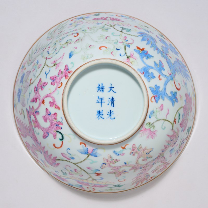 清光绪 粉彩夔凤纹大碗 - 图5
