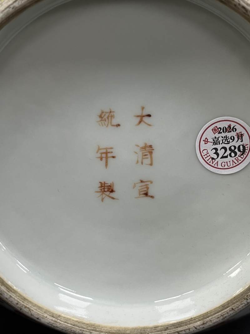 清宣统 粉彩洪福齐天图赏瓶 - 图8