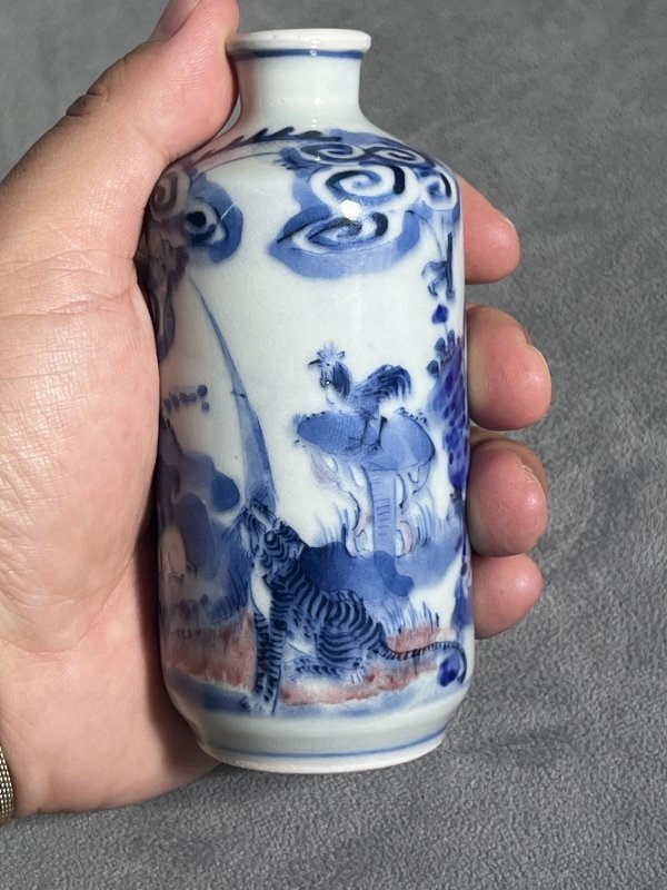 清中期 青花釉里红十二生肖母壶 - 图12
