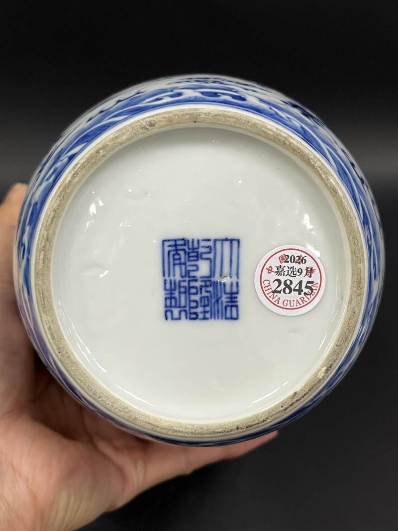 清晚期 青花云龙纹大莱菔瓶 - 图8