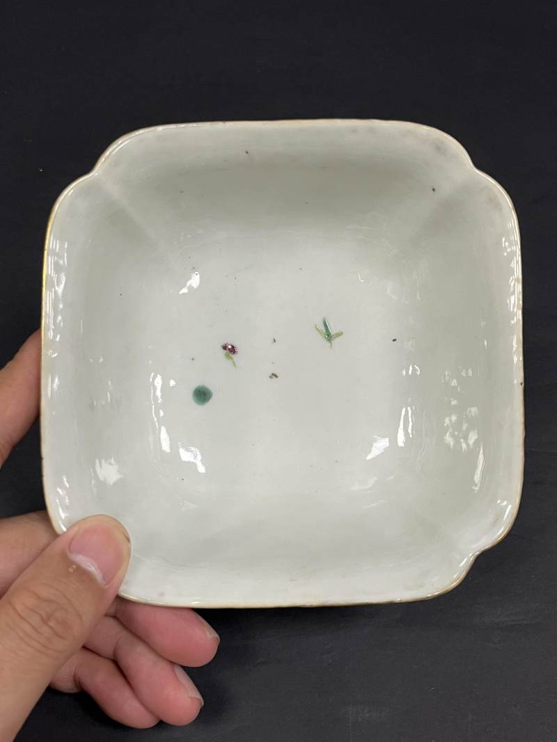 清咸丰 粉彩八仙纹四方倭角供碗 - 图6