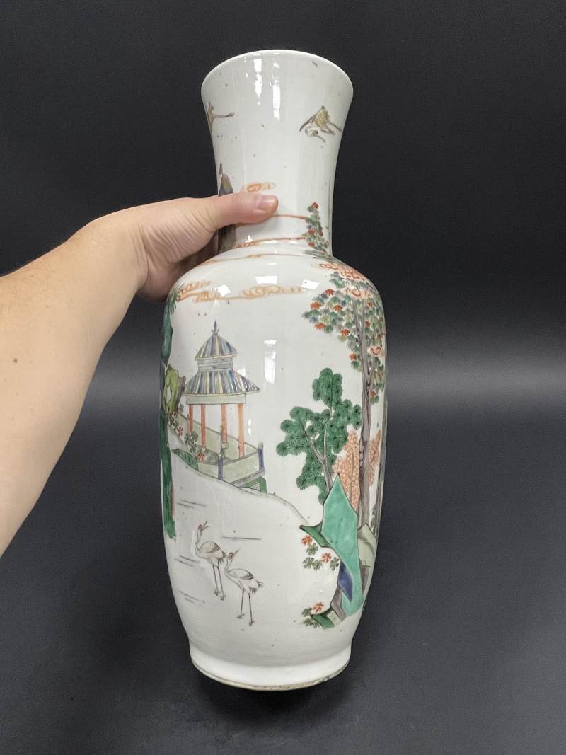 清晚期 五彩八仙庆寿图瓶 - 图6