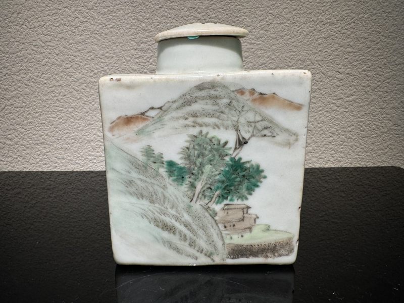 清光绪 浅绛彩茶叶罐 - 图4