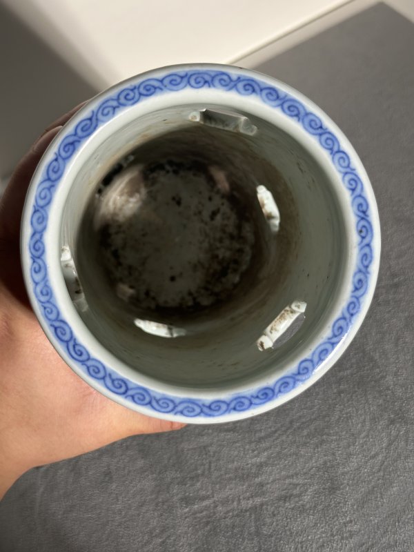 清中期 斗彩人物开窗帽筒 - 图10