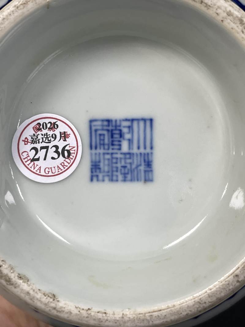 清中期 青花折枝花果纹蒜头瓶 - 图9