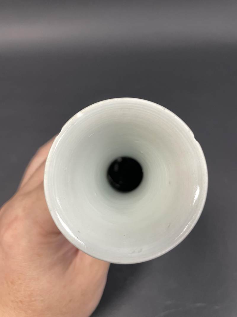 清康熙 青花瓶花博古诗文瓶 - 图15