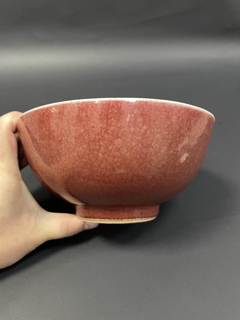 清康熙 郎窑红釉大碗 - 图3