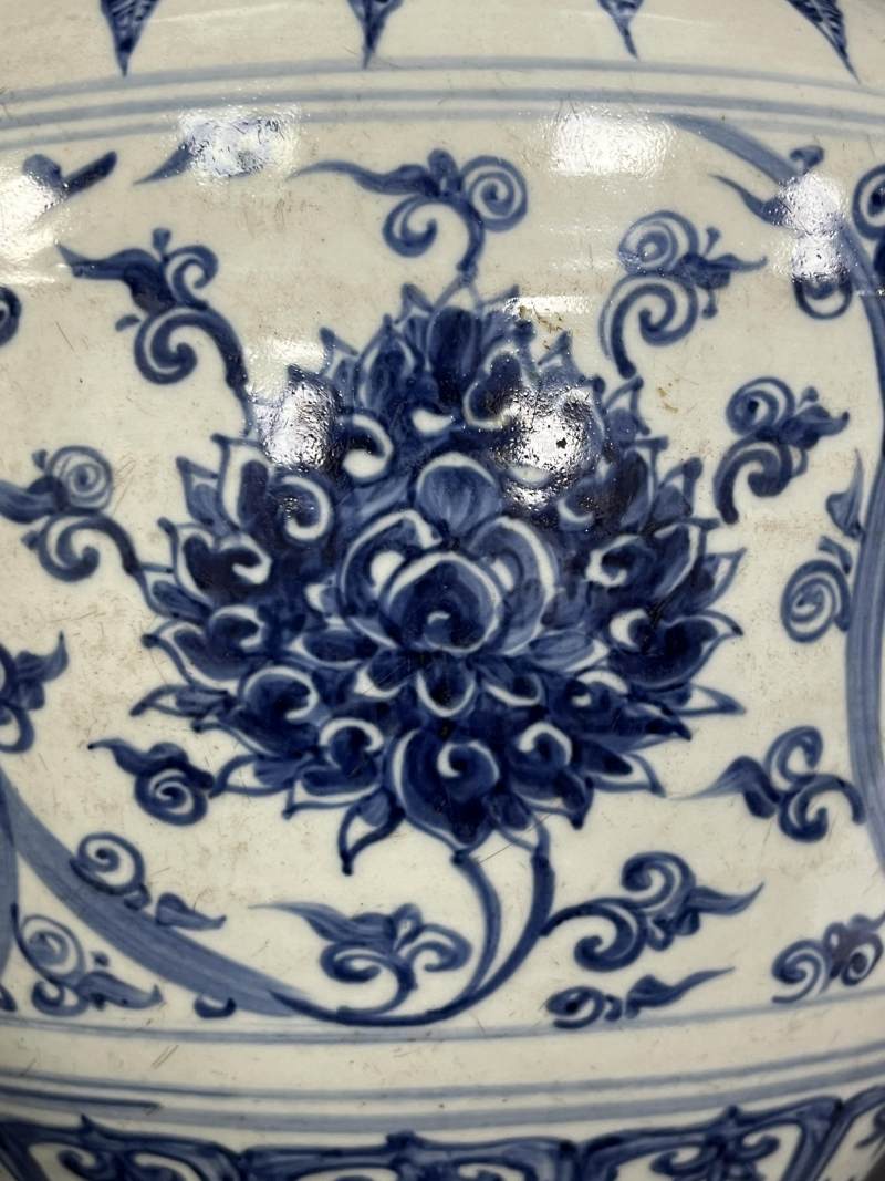 明中期 青花缠枝莲纹罐 - 图7