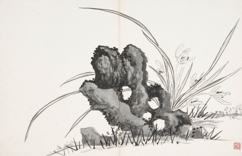 趙叔孺、沈尹默　書畫合璧冊　水墨、設色紙本　冊頁十二開 | ZHAO SHURU (1874-1945); SHEN YINMO (1887-1971) - 图6