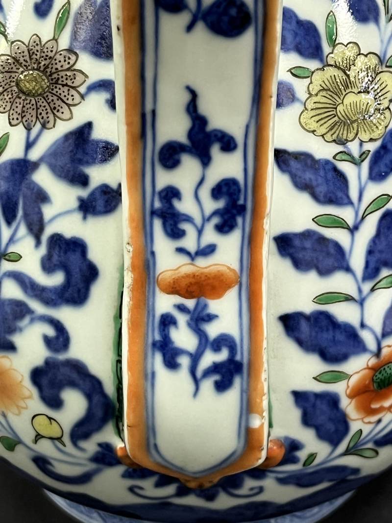 清中期 青花加彩折枝花果纹执壶 - 图16