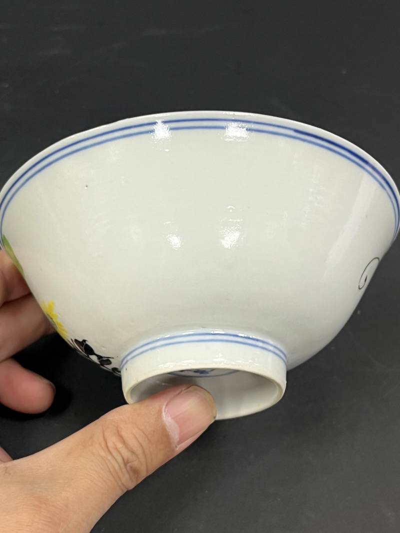 清光绪 粉彩葡萄花卉纹碗两对 - 图27