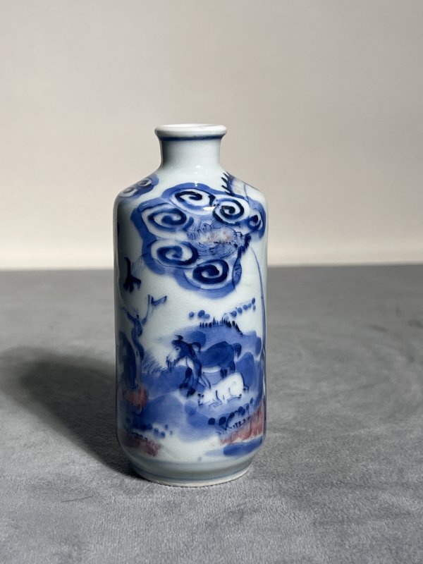 清中期 青花釉里红十二生肖母壶 - 图13