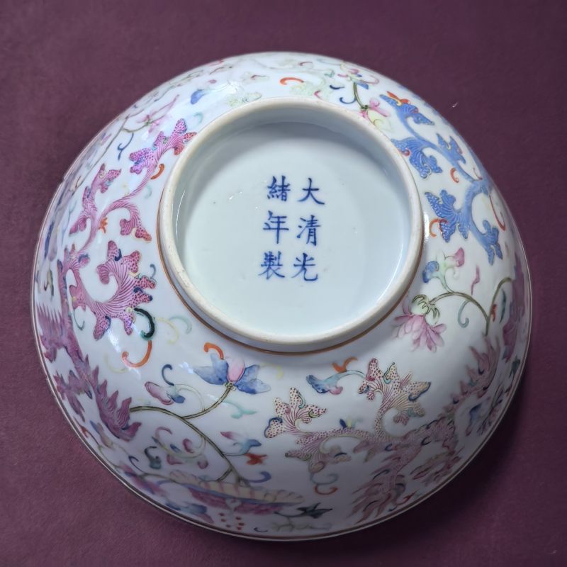 清光绪 粉彩夔凤纹大碗 - 图10