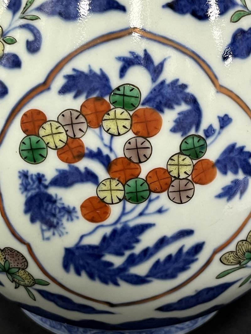 清中期 青花加彩折枝花果纹执壶 - 图17