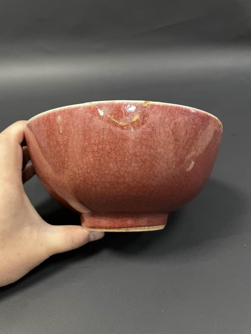 清康熙 郎窑红釉大碗 - 图4