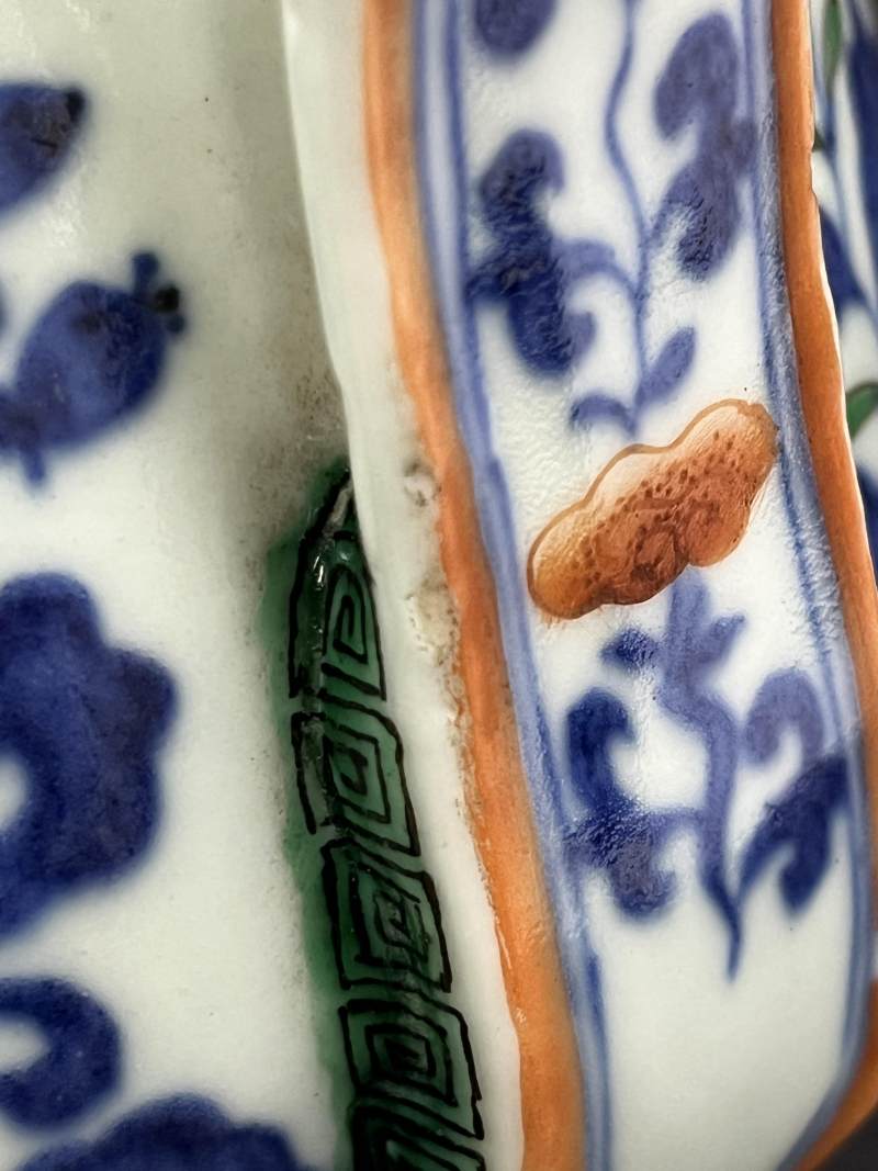 清中期 青花加彩折枝花果纹执壶 - 图20