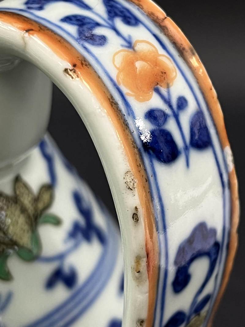 清中期 青花加彩折枝花果纹执壶 - 图21