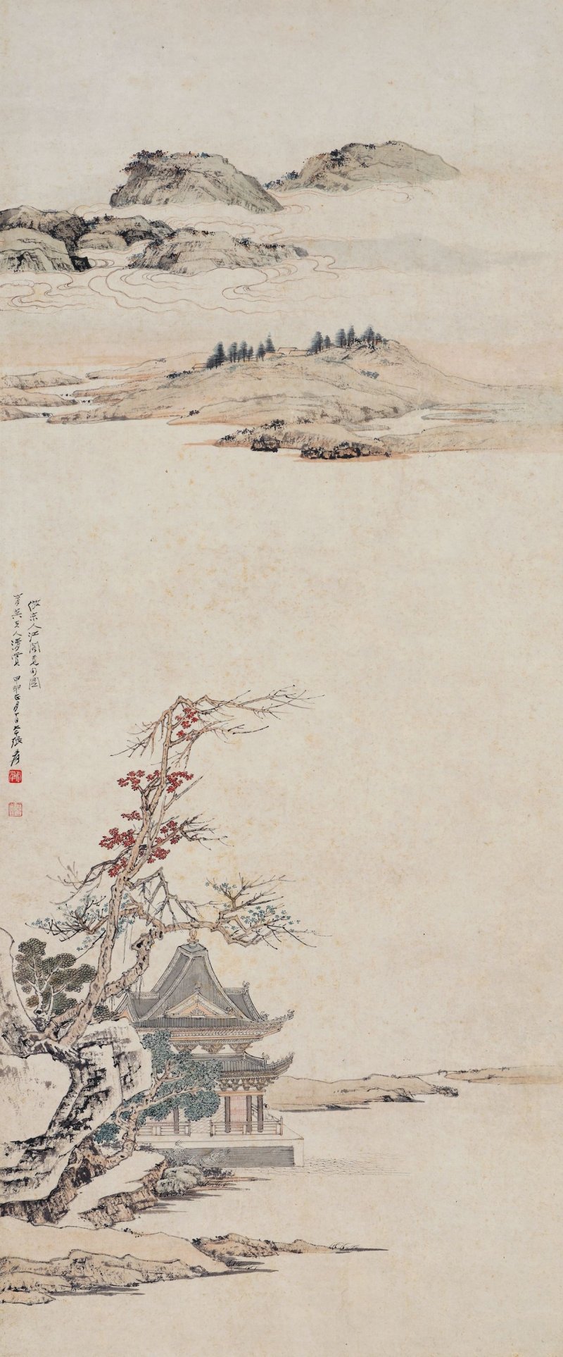 張大千　江閣覓句圖　設色紙本　立軸　一九四四年作 | ZHANG DAQIAN (CHANG DAI-CHIEN, 1899-1983) - 图3