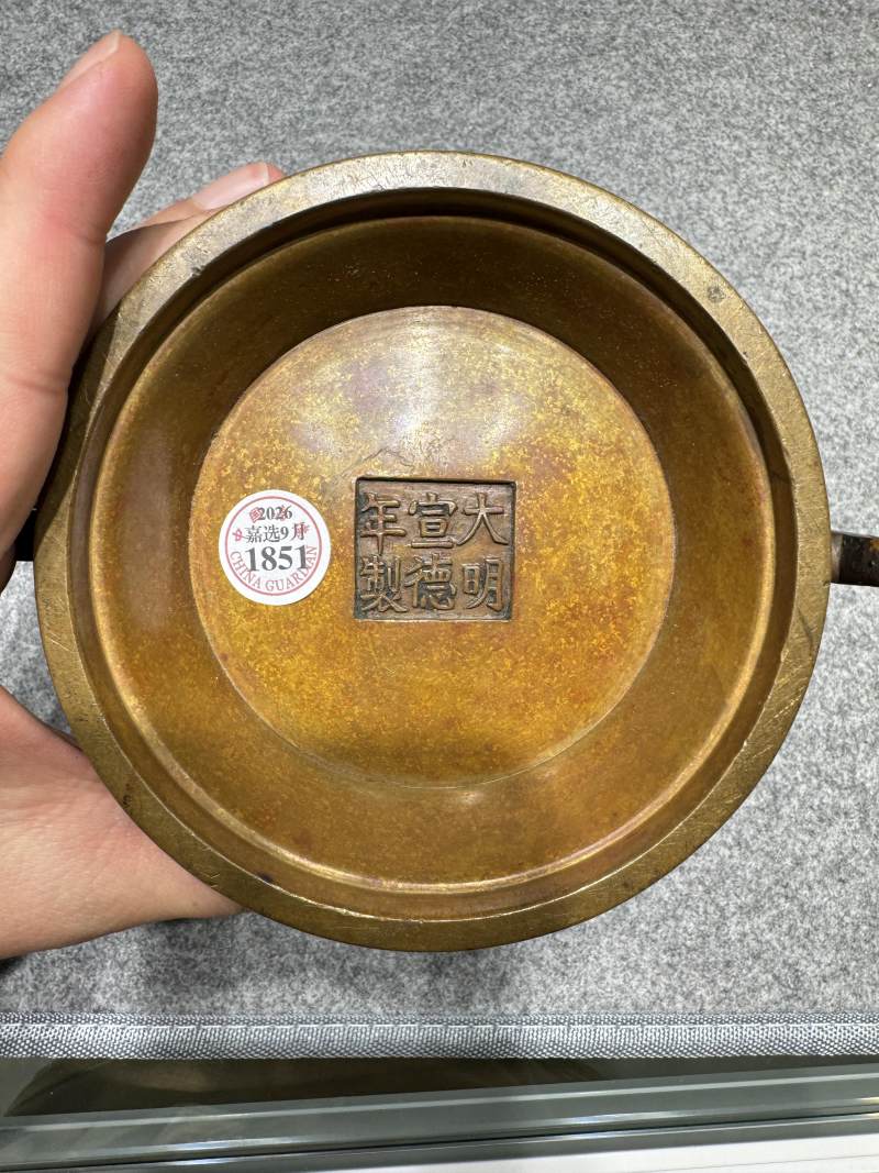 清康熙 铜甪端耳簋式炉 - 图13