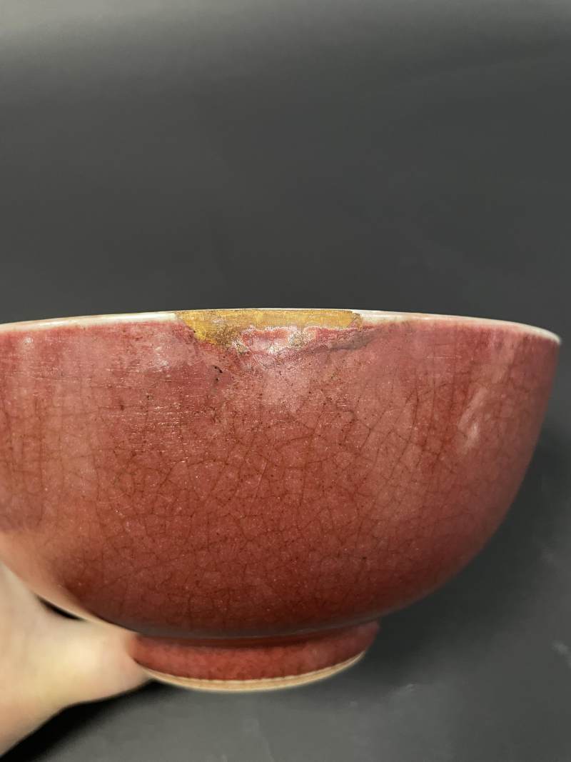 清康熙 郎窑红釉大碗 - 图9