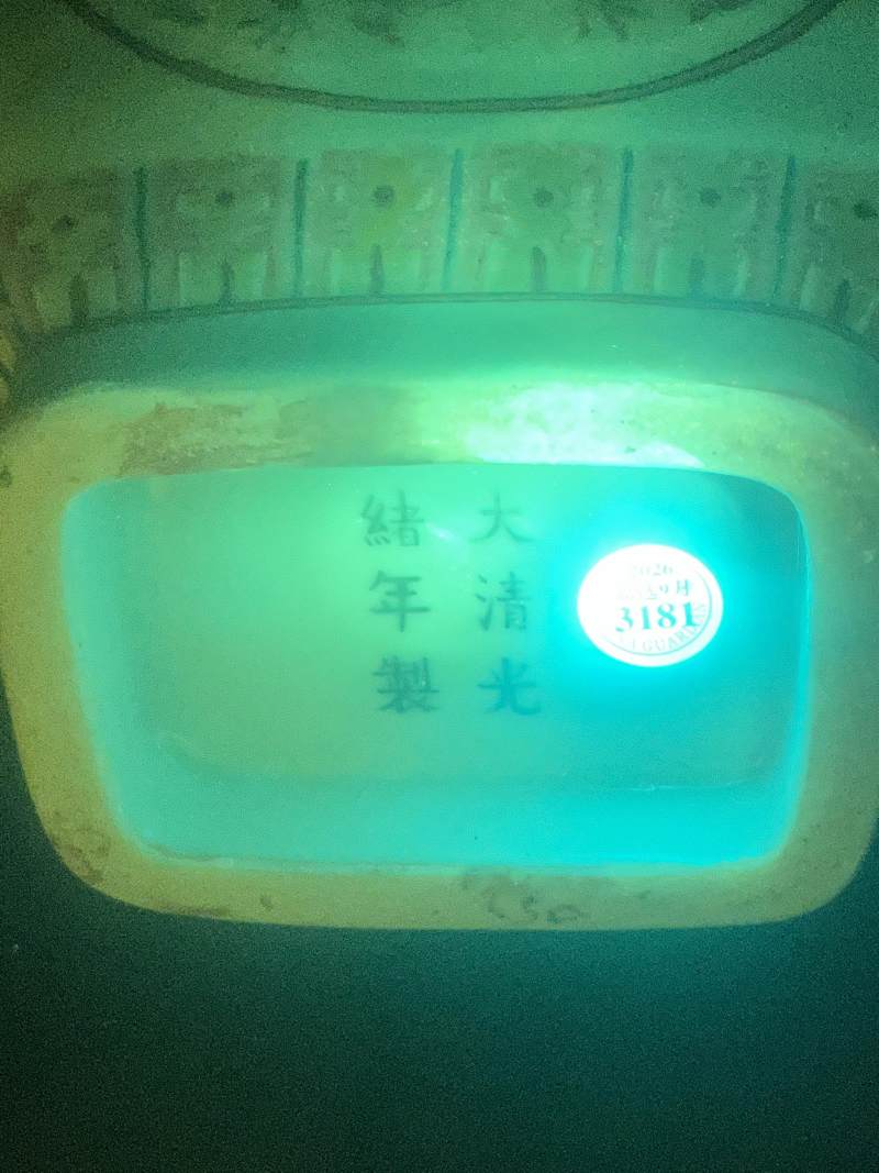 清光绪 青釉粉彩云龙纹贯耳瓶 - 图16
