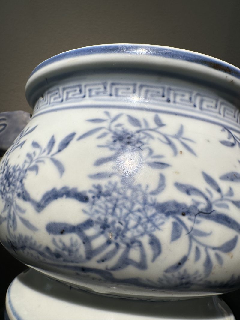 明空白期 青花花卉纹簋式炉 - 图11