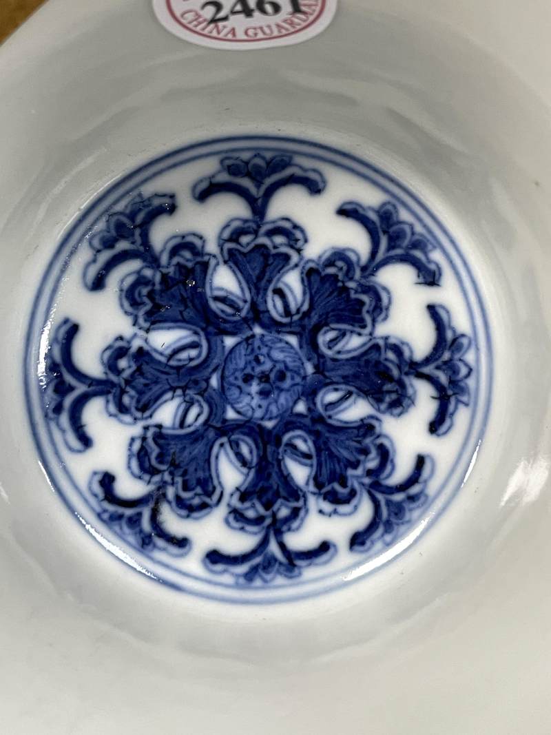 清道光 青花缠枝莲托梵文酥油灯 - 图7