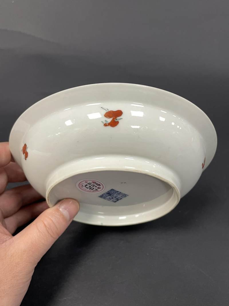 清雍正 粉彩麻姑献寿图折沿盘 - 图10