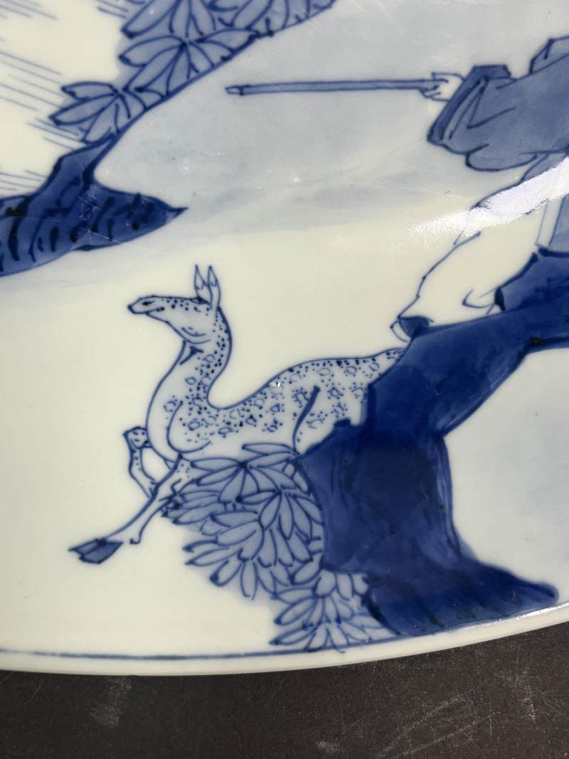清康熙 青花海屋添筹图大盘 - 图7
