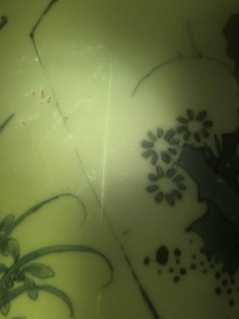 明崇祯 青花开光博古清供图蒜头瓶 - 图2