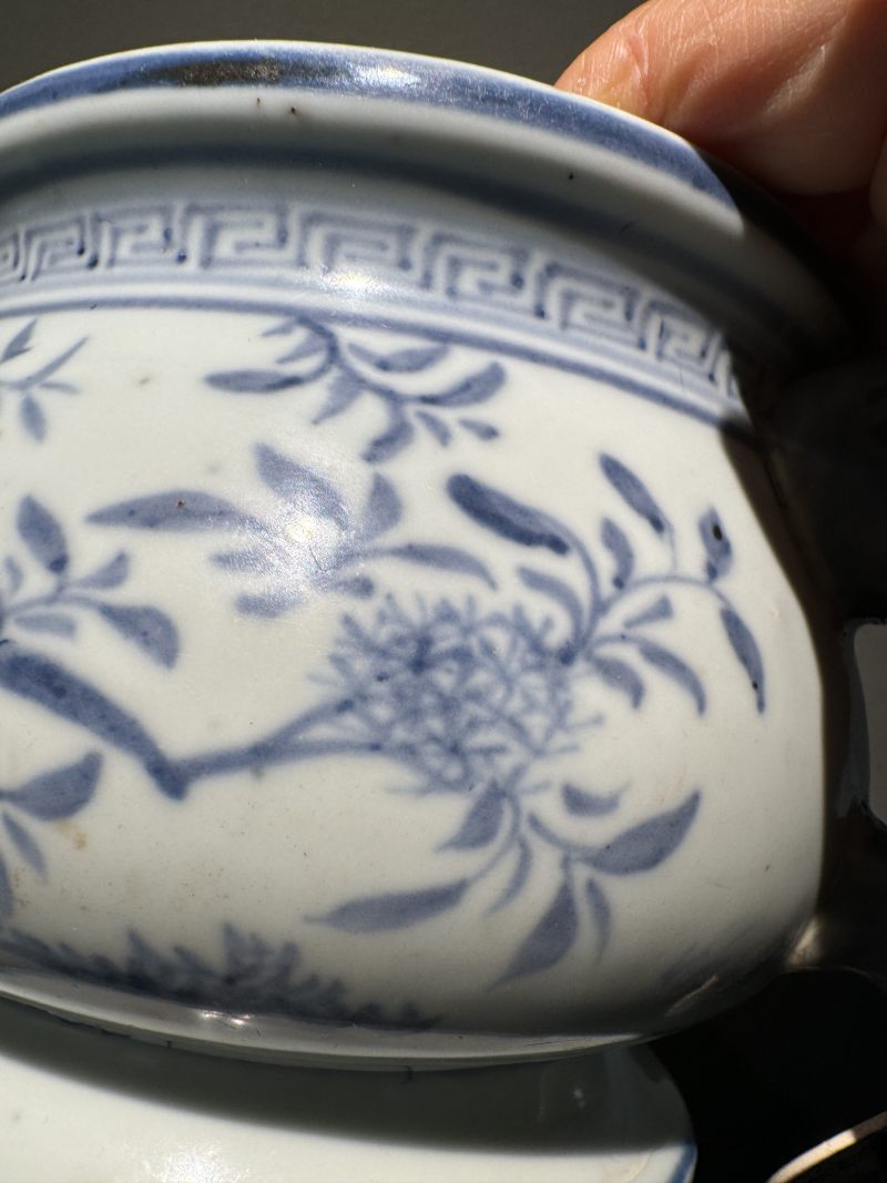 明空白期 青花花卉纹簋式炉 - 图12