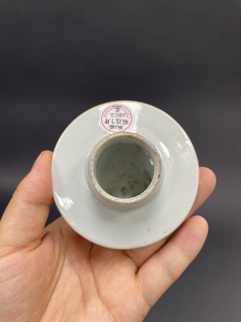 清中期 青花胭脂红缠枝莲纹灯笼瓶 - 图18