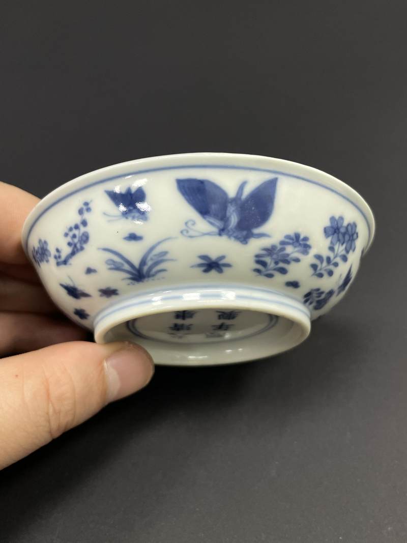 清康熙 青花花蝶纹小盘 - 图6