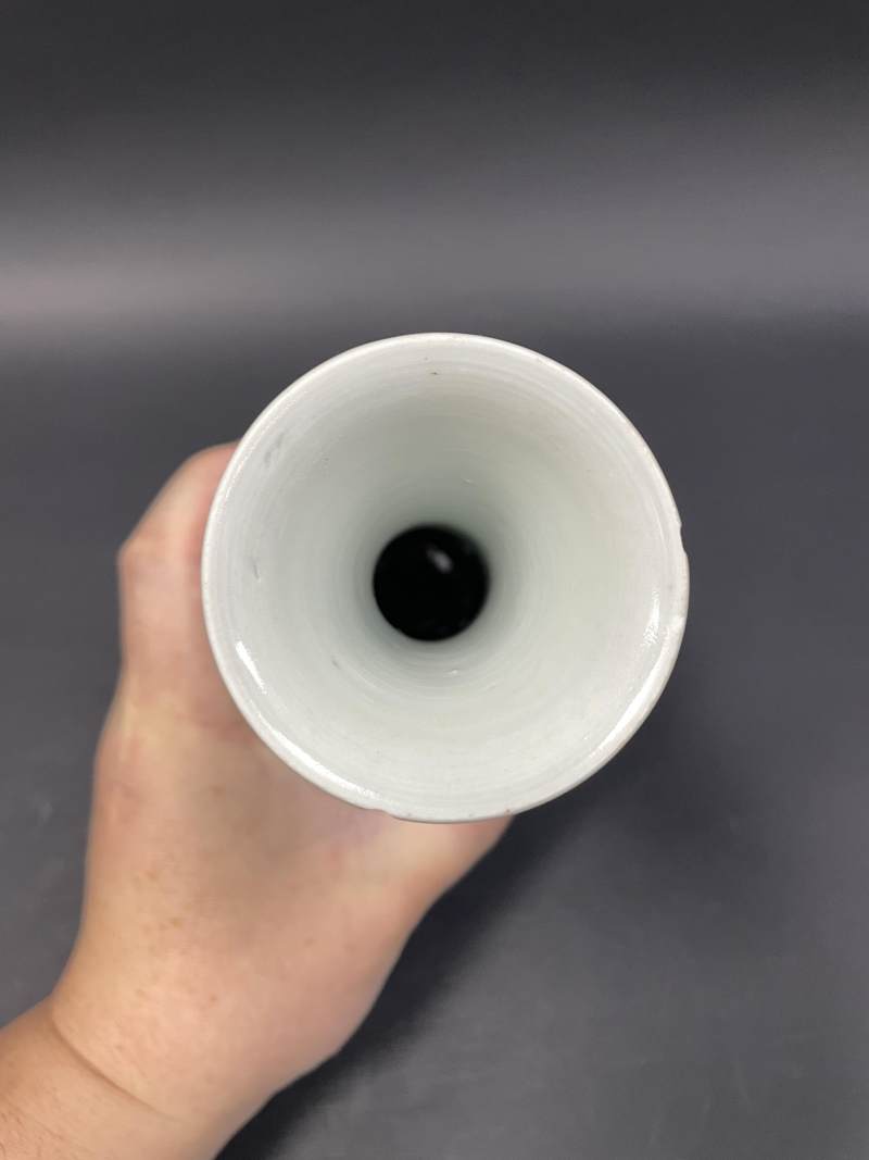 清康熙 青花瓶花博古诗文瓶 - 图7