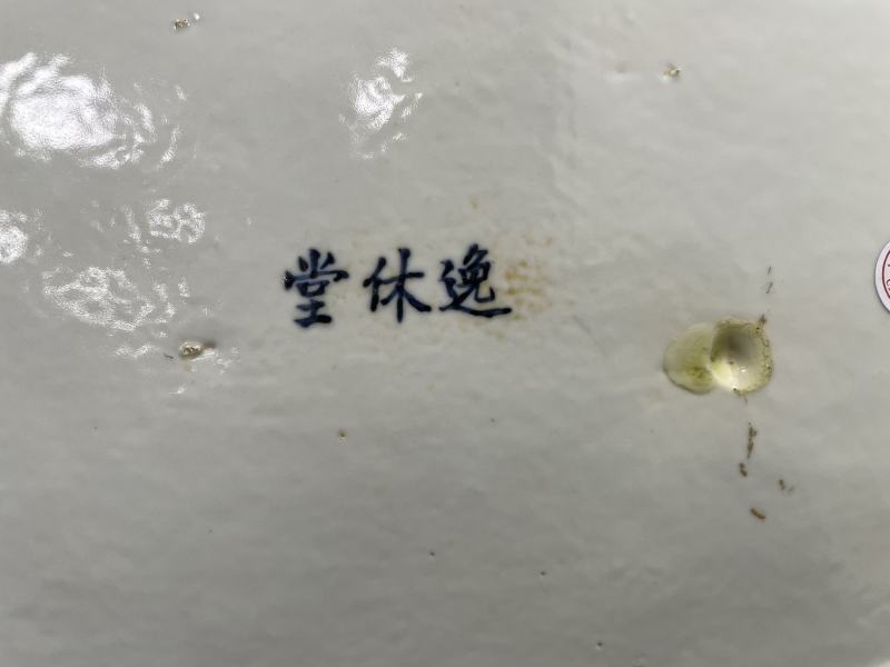 清晚期 粉彩折枝花果开光云龙纹椭圆盘 - 图11