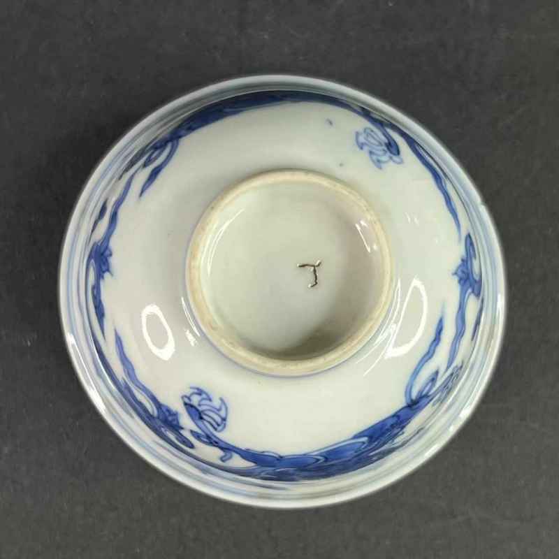 清康熙 青花瑞兽纹杯一对 - 图31