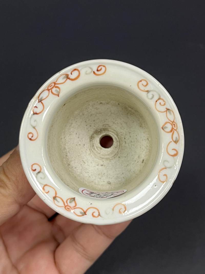清中期 粉彩芦雁图小菖蒲盆一对 - 图3