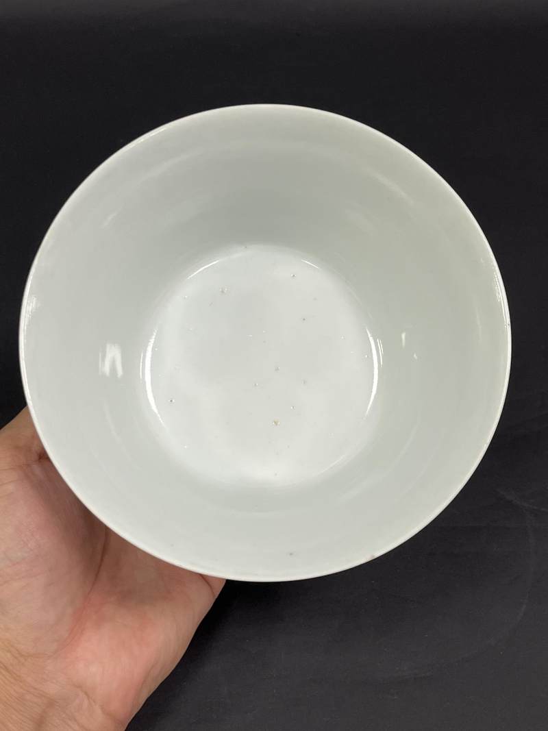 清道光 青花团花纹马蹄碗 - 图4