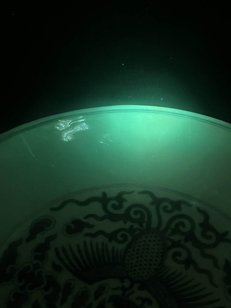 清光绪 青花双凤纹大盘 - 图10