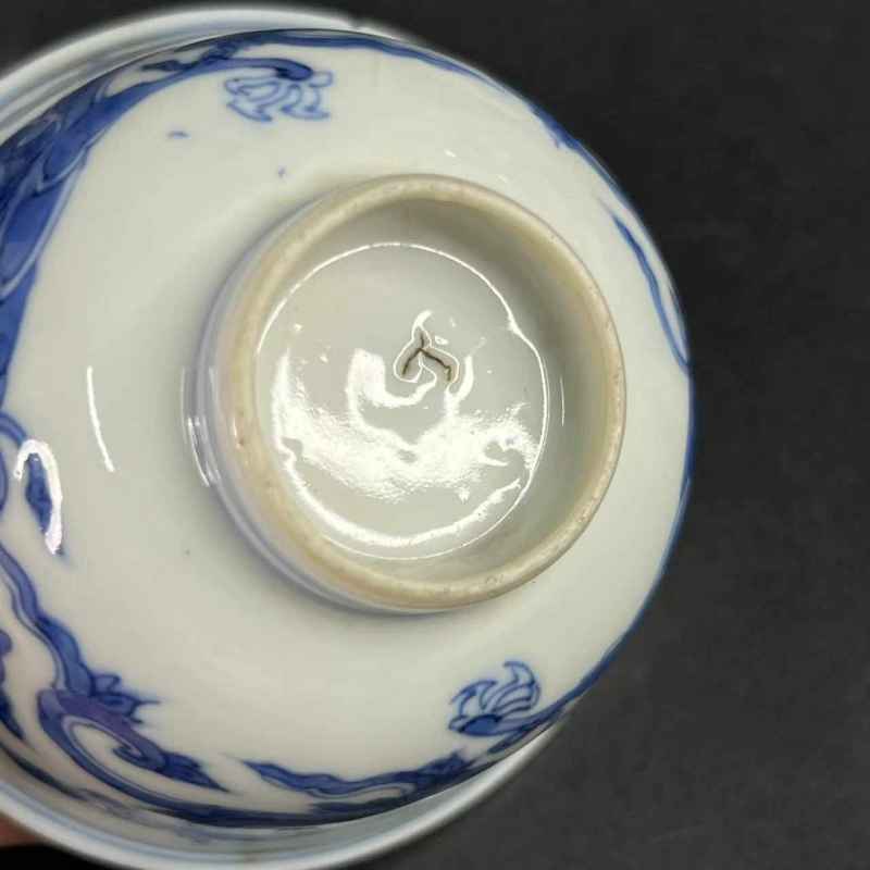 清康熙 青花瑞兽纹杯一对 - 图32