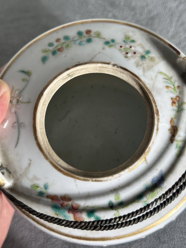 清晚期 墨彩喜鹊登梅茶壶 - 图11