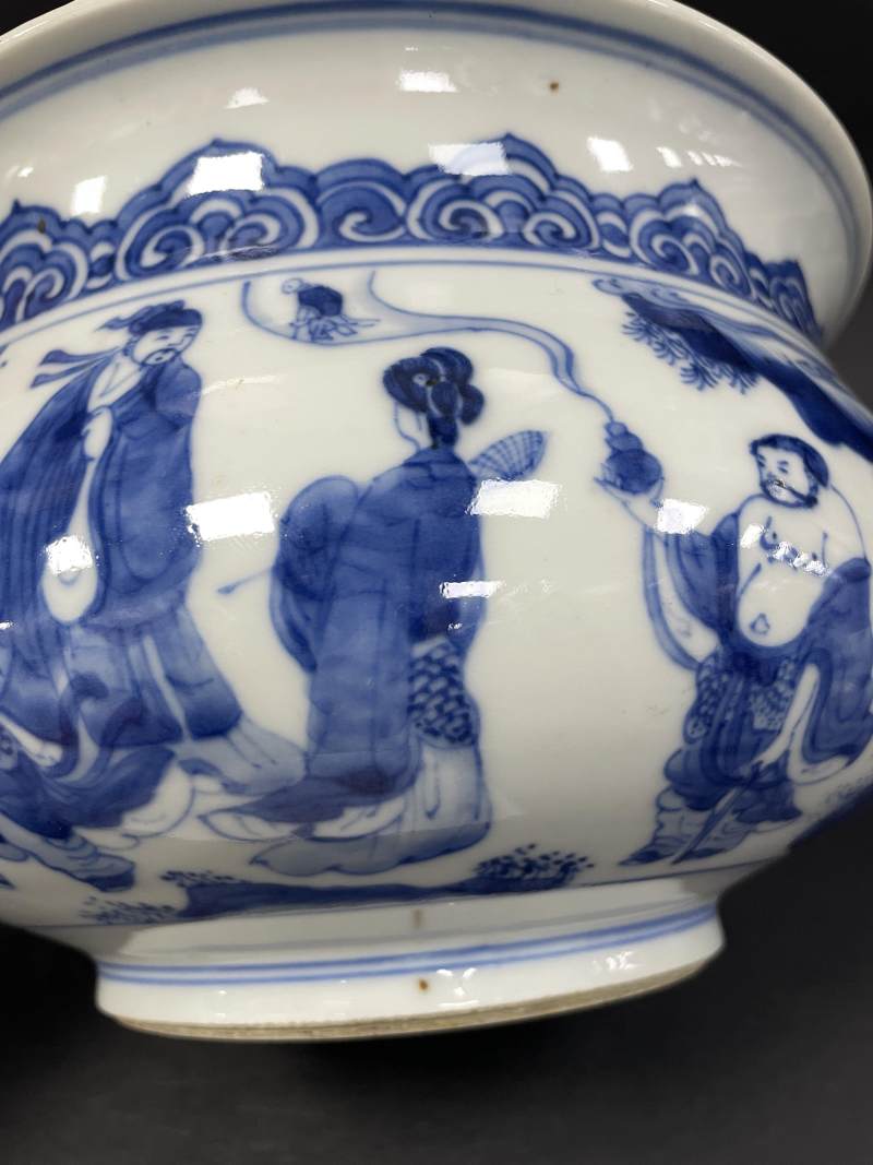 清康熙 青花八仙纹罗汉炉 - 图10