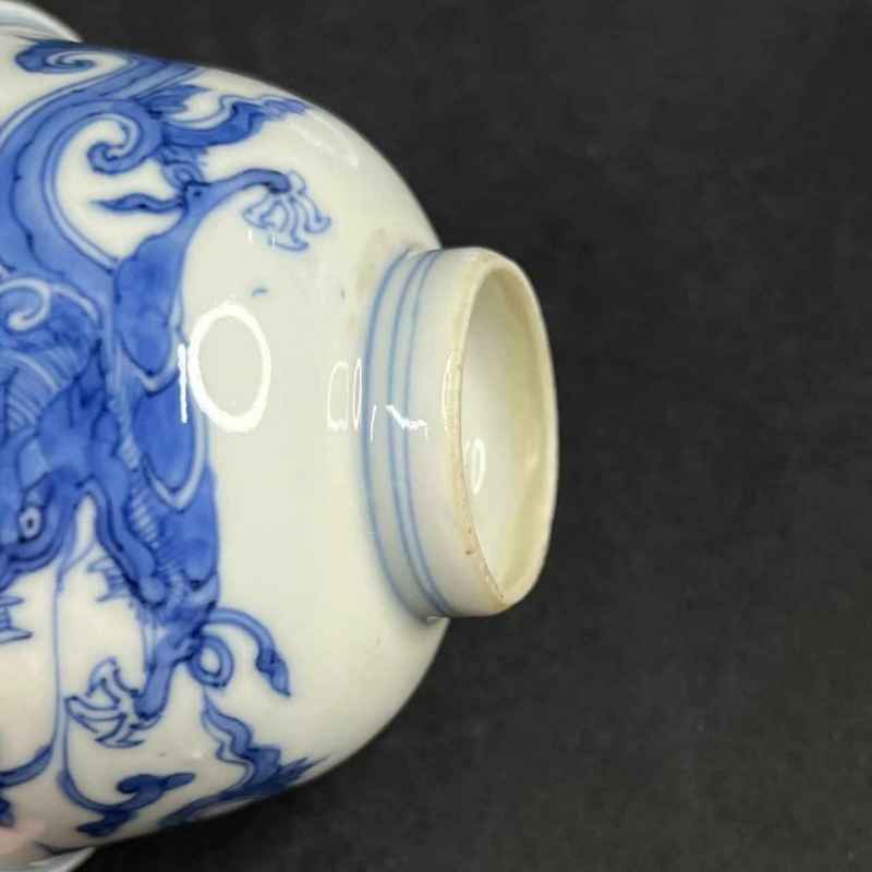 清康熙 青花瑞兽纹杯一对 - 图33